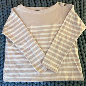 J. Crew Tan Relaxed 3/4 Sleeve Blouse
